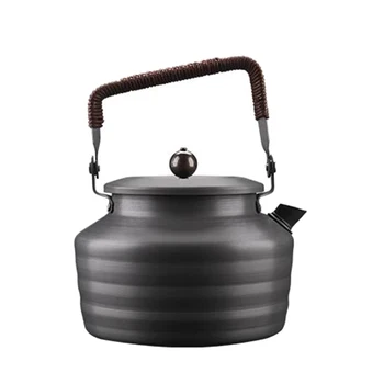 

Alocs Outdoor Picnic Supplies 1.3L Ancient Chinese Style Kettle Boil Tea Coffee Kettle Water Jug Canteen Camping Water Bottle