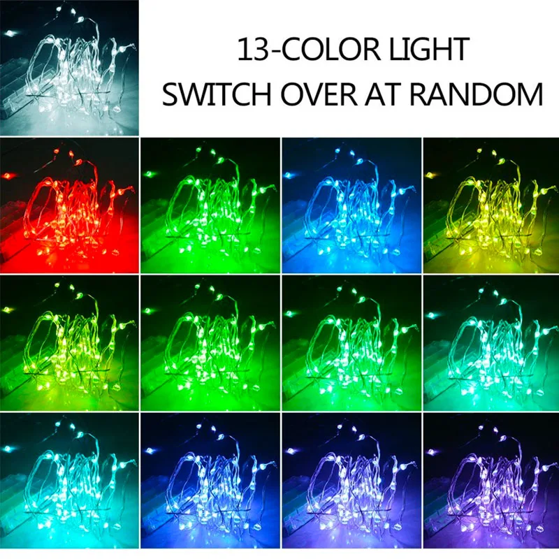 20X RGB светодиодный звездного света строки 5 м Multi Цвет изменение Мерцание