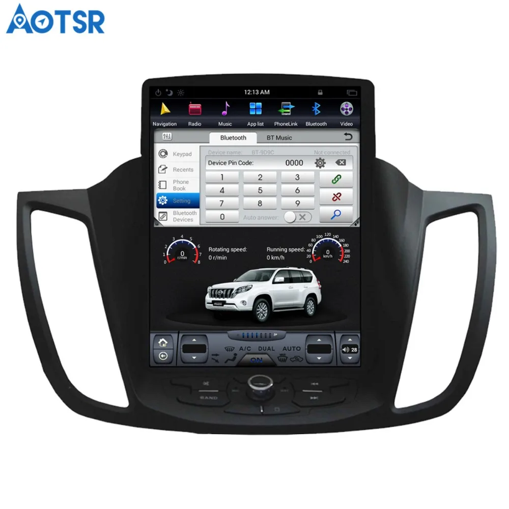 Aotsr Android 6,0 Tesla стиль автомобиля нет dvd-плеер gps навигация для Ford Kuga 2013- Авто Стерео головное устройство мультимедиа recoder