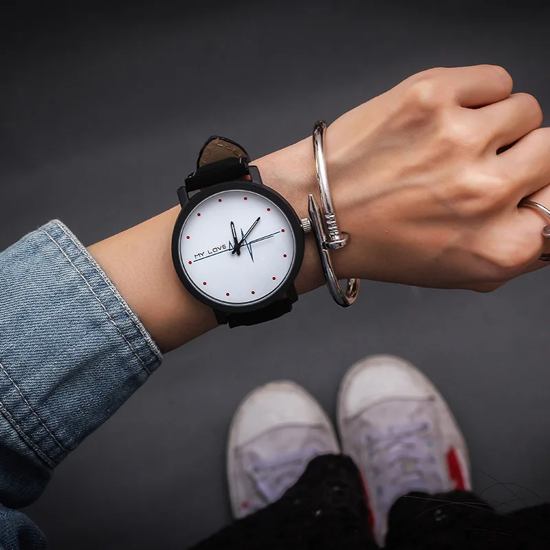 

Casual Women Watches Couple Lover Watch Wrist Quartz Watch Men Wrist Ladies Clock Gift For Girls MY LOVE Hour relogio femenino