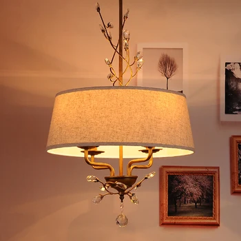 

North European style country restaurant Pendant Lights crystal living room fabric fashion bar new classical ZA ZS151 LU1016