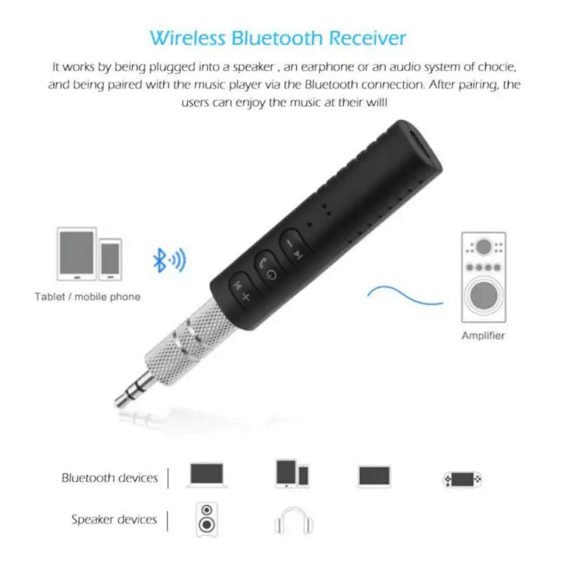 Мини 3,5 мм разъем Bluetooth автомобильный комплект громкой связи Музыка Аудио приемник адаптер авто Bluetooth AUX для динамика наушников автомобиля