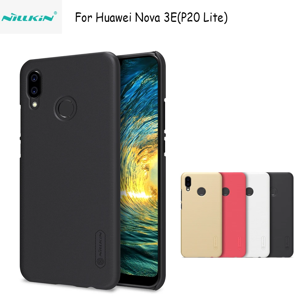 

For Huawei Nova 3E(P20 Lite) case NILLKIN Super Frosted Shield back cover with screen protector For Nova 3E(P20 Lite) cover