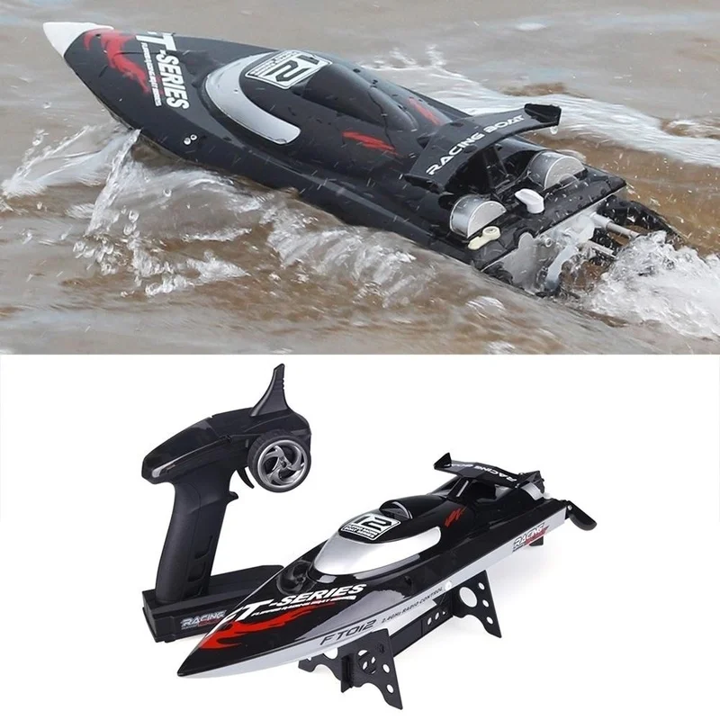 High Speed Racing Boat 45km/h Water Cooling System Anti-collision Remote Control RC Boats Brushless black