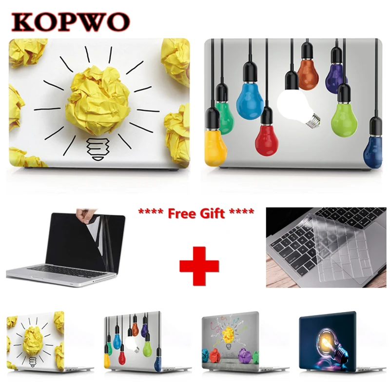 

KOPWO Creative Laptop Replace Case Notebook Lamp Protective Cover for MacBook 11 12 13 15 Air Pro Retina A1990 A1398 A1369 A1502