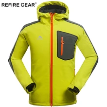 ReFire gear осень с капюшоном мягкие оболочки куртки для кемпинга мужчины Outdoot водонепроницаемая ветрозащитная мужская куртка-ветровка теплый флис для походов пальто