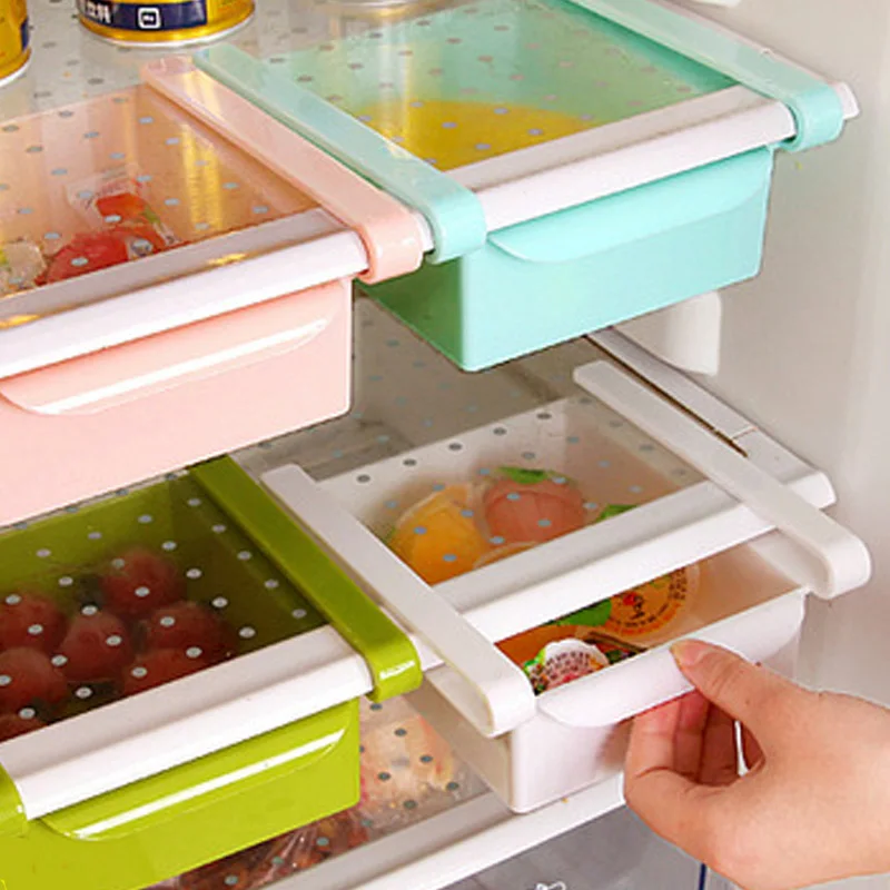 Контейнер для еды на холодильник, ящик для хранения, кухонный стеллаж для хранения свежего слоя, выдвижной ящик, органайзер для свежего сортировки