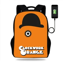 Oxford Backpack A Clockwork Orange Mens High School Backpacks Schoolbag For Teenagers Student Book Bag Boys Satchel School Bags bangtan boys bts backpack korean kpop stars school bag backpacks for teenagers lightning luminous book school harajuku bags