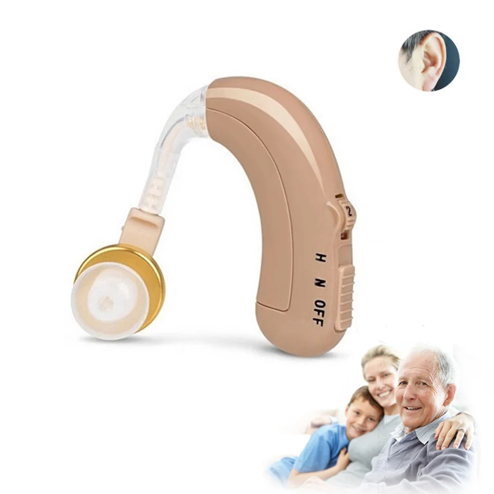 Rechargeable BTE Hearing Aid Sound Voice Amplifier O-N-H Adjustment Analogue Hearing Device Care SN-Hot