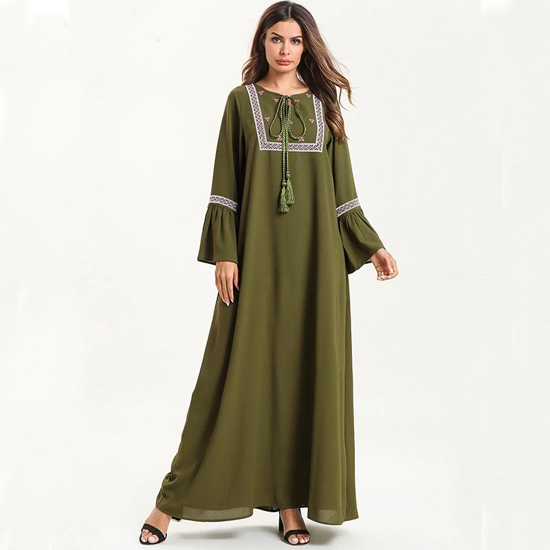 Мусульманское платье для женщин вечеринки Abaya Дубай лета большие размеры