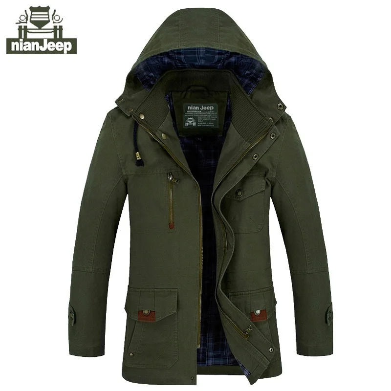 

NIAN JEEP Brand Men Hooded Collar Autumn Jackets 2017 New Style Men Coats 110
