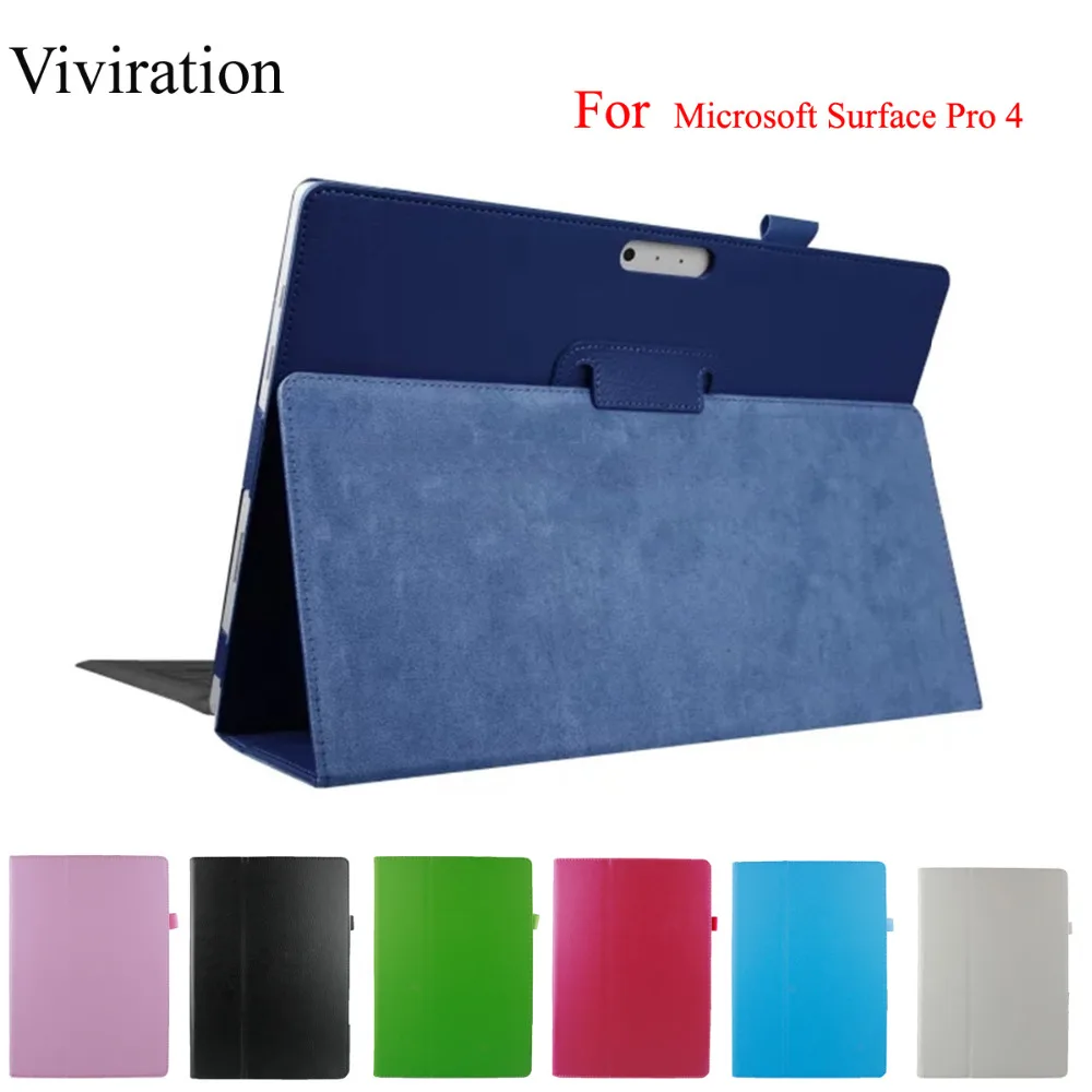 PU Leather Case For Microsoft Surface Pro 4 12.3" Flip Stand Cover Smart Case Tablet Magnetic Shell For Microsoft Surface Pro 4