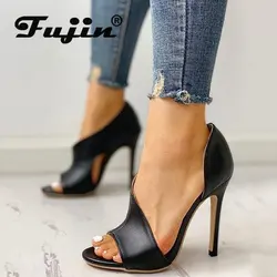 Fujin Sandals Women 2019 Summer Open Toe Sandals Dropshipping Women High Heels 36-41 Size Hollow Fashion Shoes Causal Sandals Fujin Sandals Women 2019 Summer Open Toe Sandals Dropshipping Women High Heels 36-41 Size Hollow Fashion Shoes Causal Sandals