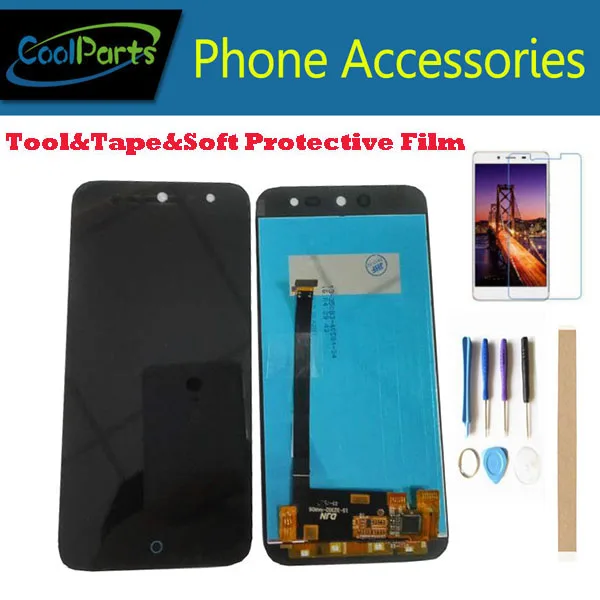 

1PC/Lot High Quality For ZTE Blade A1 C880U C880 C880d c880s LCD Display Screen+Touch Screen Assembly Black Color With Kits