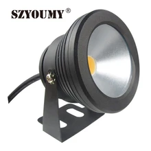 SZYOUMY 10 Вт 12 в подводный светодиодный свет водонепроницаемый один цвет и RGB фонтан бассейн лампа черный корпус холодный белый