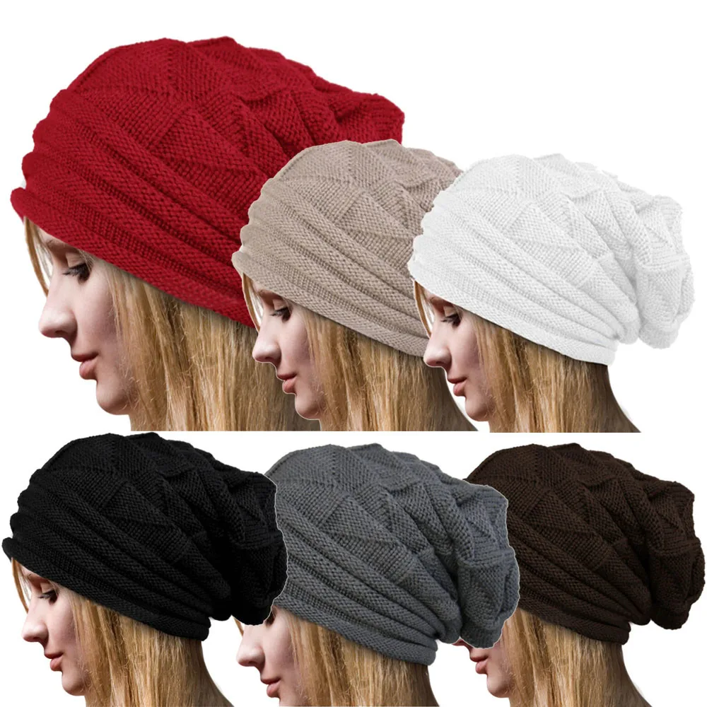 Осенне-зимняя женская шапка Skullies Beanies, одноцветная Вязаная хлопковая женская шапка, мягкая теплая шапка Gorros Mujer Invierno