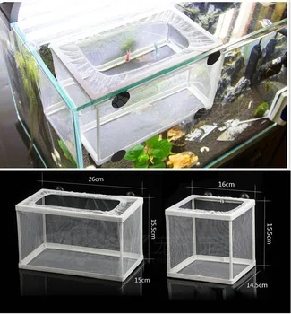 

NuoNuoWell Aquarium Fish Tank Accessories Fry Baby Fish Hatchery Incubator Net Breeding Isolation Net 2 Size Available
