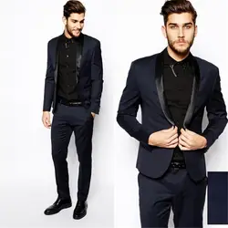 Смокинги черные мужские костюмы из 3 предметов (куртка + брюки + жилет + галстук-бабочка), мужские костюмы на заказ Модные Teno Masculino, дышащие