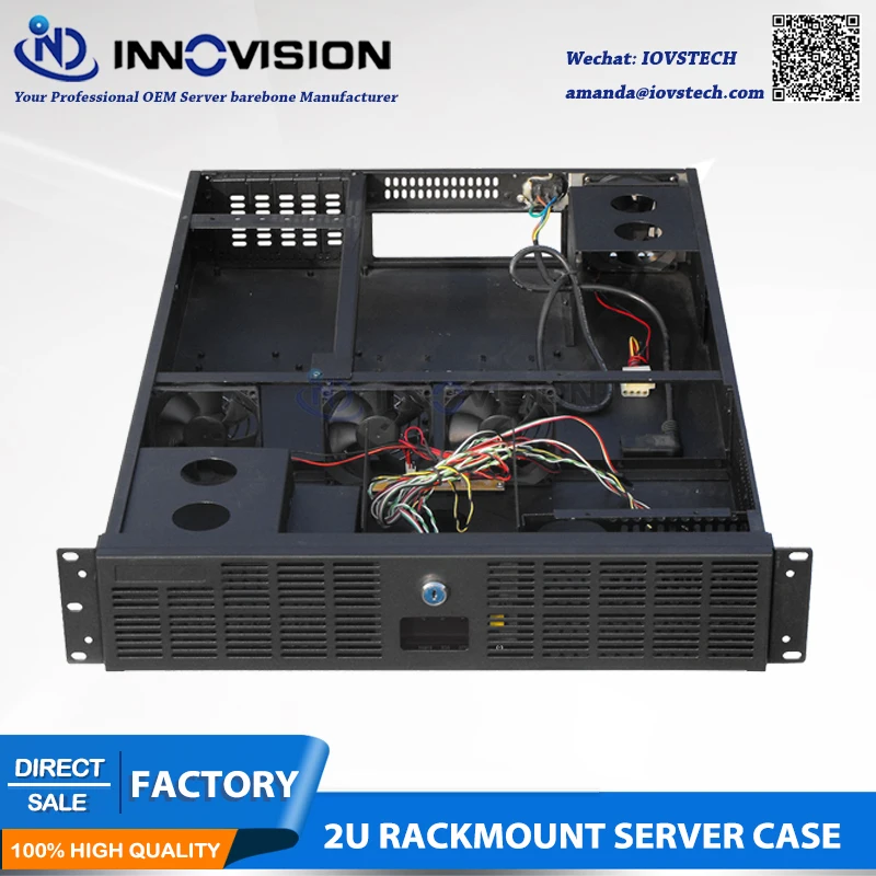 Стабильный 1" 2U шасси для монтажа в стойку RE2530 с горизонтальными слотами расширения промышленный Серверный корпус управления