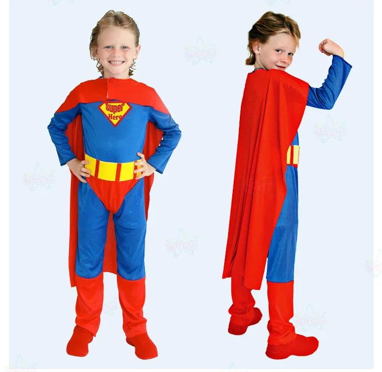 Семья подходящая друг к другу одежда Супермен, Супергерой костюмы для косплея для девочек и мальчиков Одежда для мамы, папы и Хеллоуин маска для карнавала платье SA1359 - Цвет: Boy