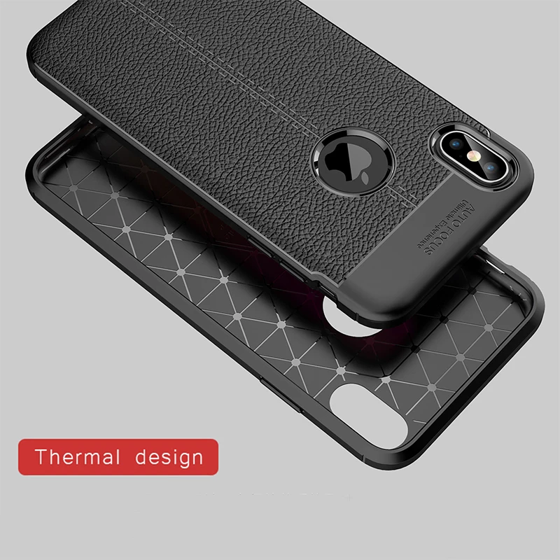 cheap Luxury Shockproof Matte Case For iPhone XR XS Max X 7 Plus 6 6s Plus 5 5s SE Soft Leather Carbon Fiber Shells For iPhone XS Max