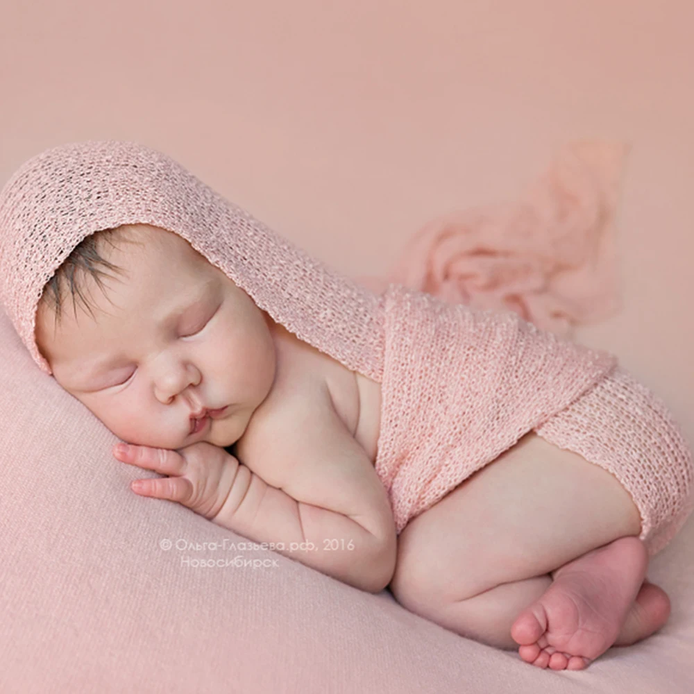 Manta elástica de algodón para fotografías de bebés 180x40 CM accesorios de tela para fotografías de recién nacidos 