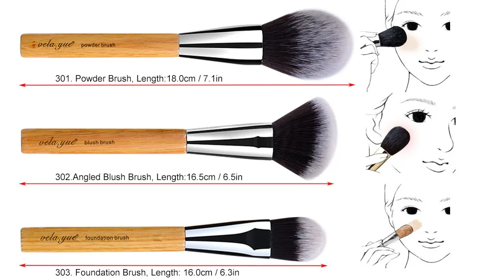Amazon Com Beauty Lally Professional Make Up Brush Set Synthetic