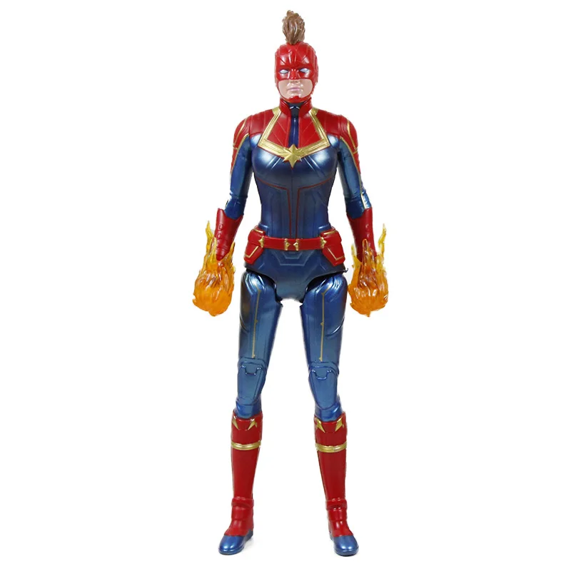 30 см Железный Паук ПВХ фигурка Титанов герой серии Marvel игрушки Мстители Фигурки Железный человек супер герой Коллекция Модель Куклы - Цвет: Danvers hat 32cm opp
