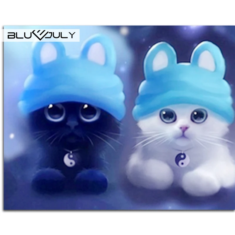 

diamond embroidery animals Cartoon diy diamond painting cross stitch kits diamond mosaic cat crystal embroidery beads needlework