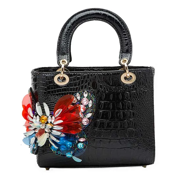 Famous Designer Brand Clutch Feminia Luxury Women Handbags Vintage Genuine Leather Crocodile Pattern Shoulder Bag Famous Designer Brand Clutch Feminia Luxury Women Handbags Vintage Genuine Leather Crocodile Pattern Shoulder Bag