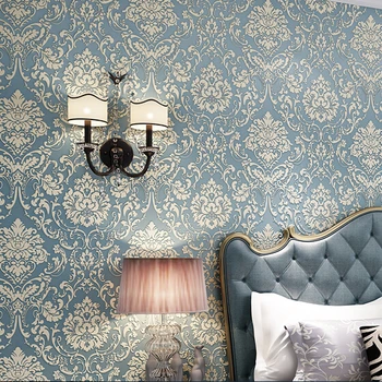 

Damascus Wallpaper Roll 3D Papel De Parede wall paper Paisagem Estilo Eurofor Walls Living Room Non-woven Wallpaper 4color