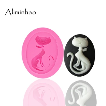 

B0905 Mini Cat DIY Resin Clay Soap Mold Silicone mold chocolate fondant cake decorating tools Flexible