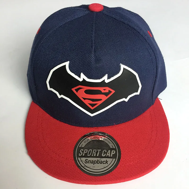 Новая детская бейсболка s для детей, кепка с рисунком для мальчиков и девочек, Американский Супермен, шапки в стиле хип-хоп с Бэтменом, регулируемая спортивная Детская кепка - Цвет: NavyBlue