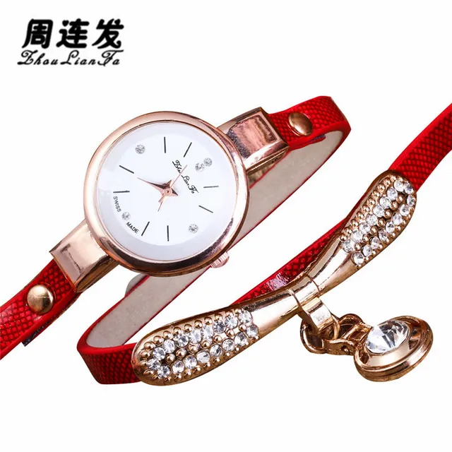 Zhou Lian Fa Fashion Girls Ladies Women's Watches Faux Leather Rhinestone Analog Zhou Lian Fa Fashion Girls Ladies Women's Watches Faux Leather Rhinestone Analog