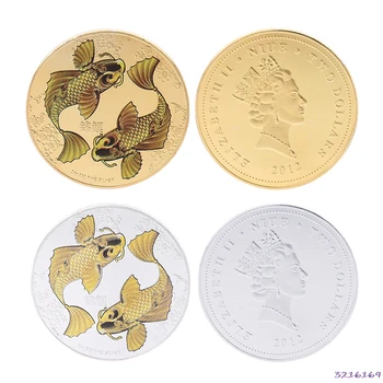 

New Niue Island Commemorative Coin China Koi Fish Lucky Souvenir Gift Collection