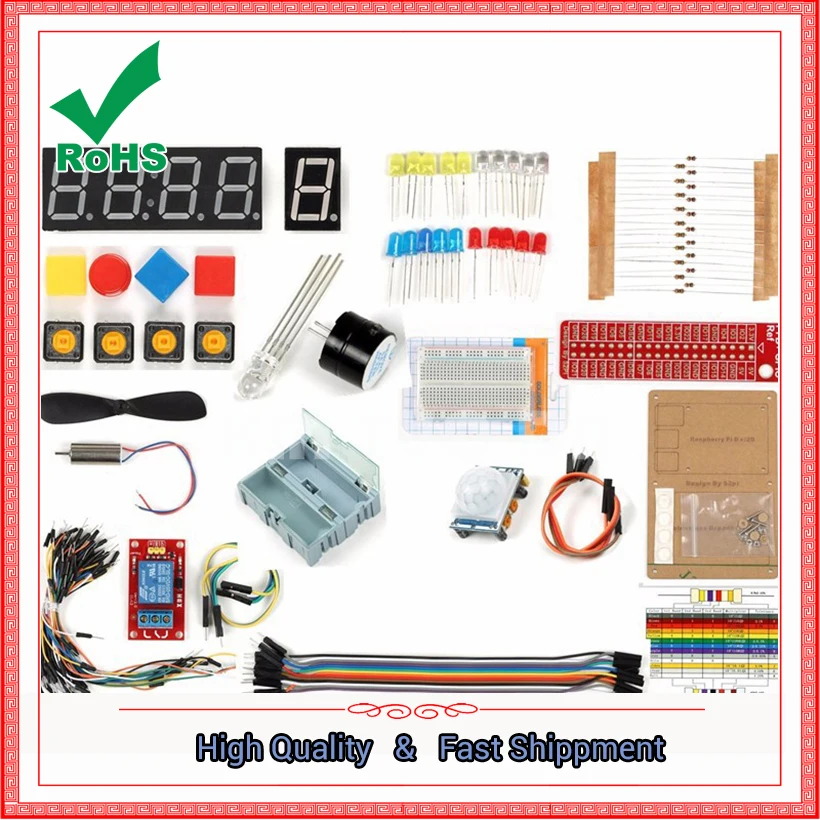 

Raspberry Pi 3/2 / B + / Starter Kit Full Feature GPIO Suite Tutorial Support