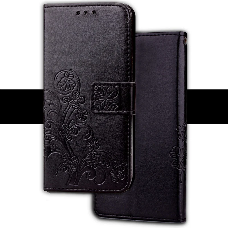 

For Galaxy J6 Plus J610FN Case Retro PU Leather Cover For Samsung Galaxy J6 Prime Case Clover Flip Wallet Coque Card Slots