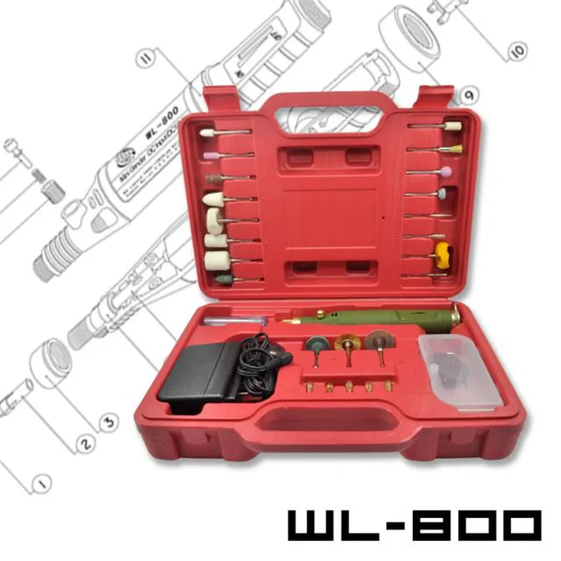 

WLXY-800 Auot-Speed Rotary Grinder with Accessories Perfect Electric Mini Drill Set