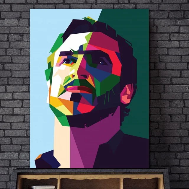 

Eric Cantona Art Canvas Painting Nordic Posters and Prints Wall Pictures for Living Room