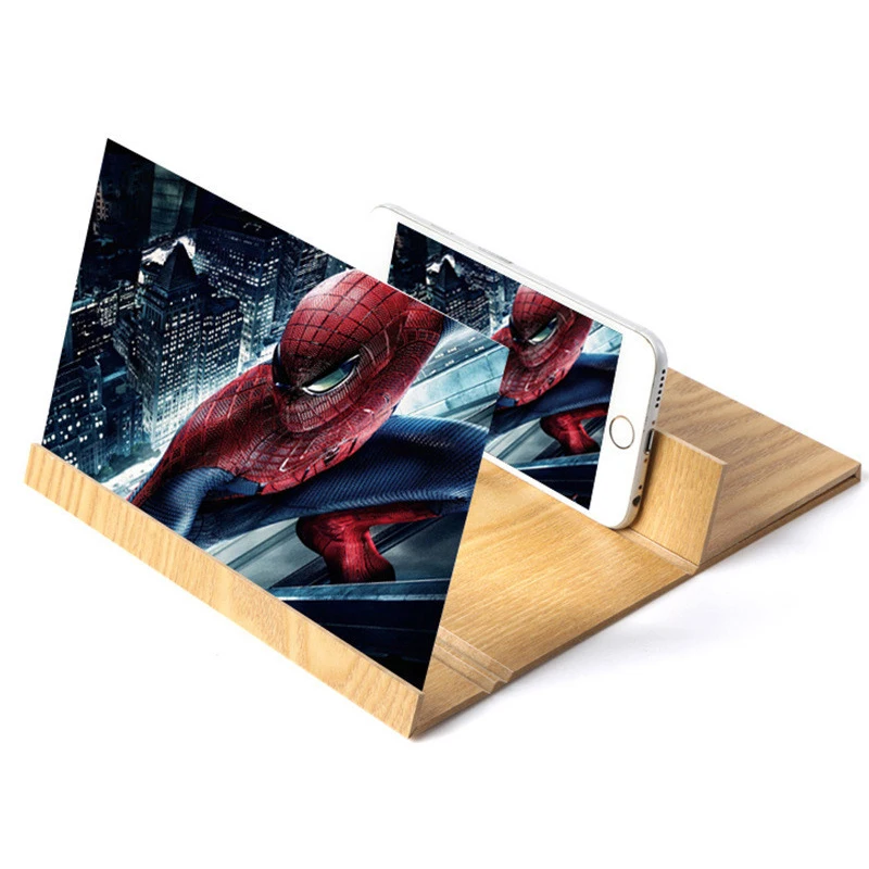 

12in Mobile Phone Screen Magnifier 3D HD Video Amplifier Folding Enlarged Expander Stand for Video Stereoscopic Amplifying