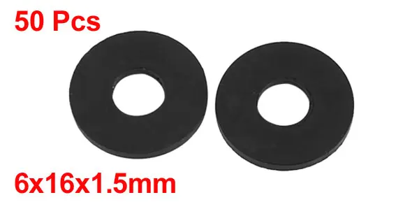 Uxcell Горячая 50 шт. 3 размера 11 мм 13 мм 16 мм OD o-образной формы с кольцом и шлангом прокладка плоская резиновая шайба партия для крана втулка черный