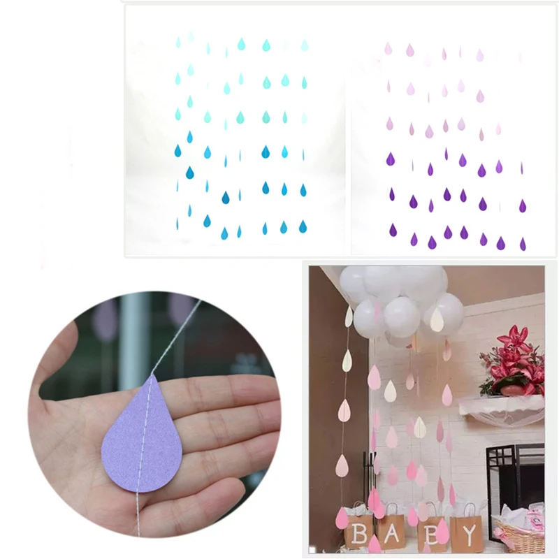 1 шт. 2 м Raindrop стиль DIY гирлянда баннеры на день рождения вечерние свадебные