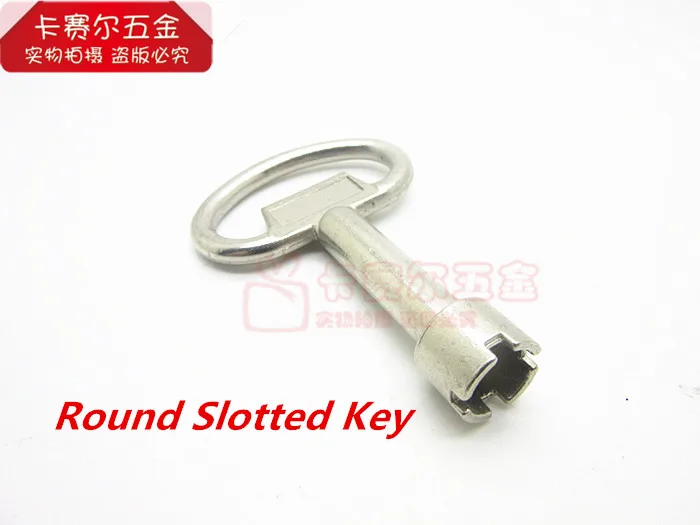 

Round Slotted Elevator Door Key Rail Subway Train Trams Electrical Cabinets Valve Skeleton Key Industrial Key
