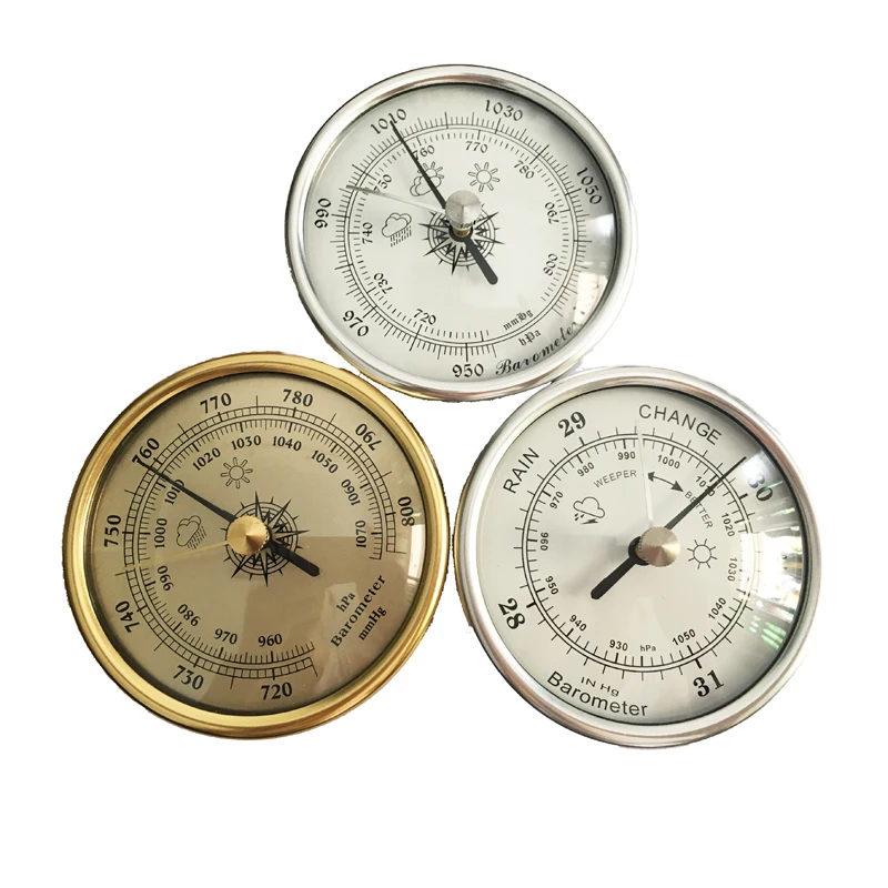 Free Shipping New RZ 72mm Outdoor Wall Hanging Fishing Aneroid Round Barometerin Temperature