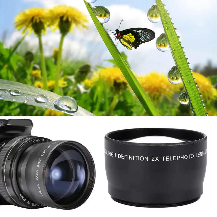 58MM 2X Magnification Universal Teleconverter Telephoto Lens for Cameras Accessories mobile lens 18x