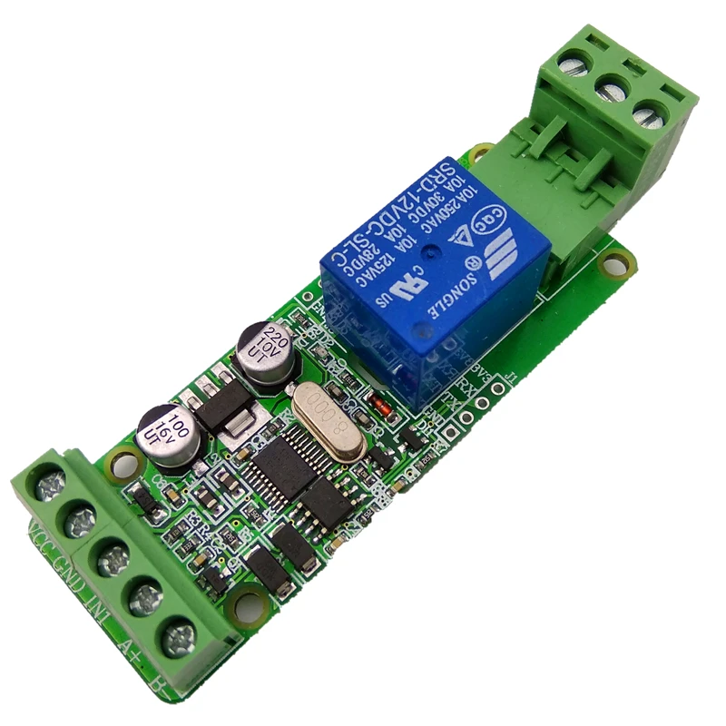 Módulo de Relé Interruptor de Entrada Modbus-rtu Saída Rs485 1-way 12 v –