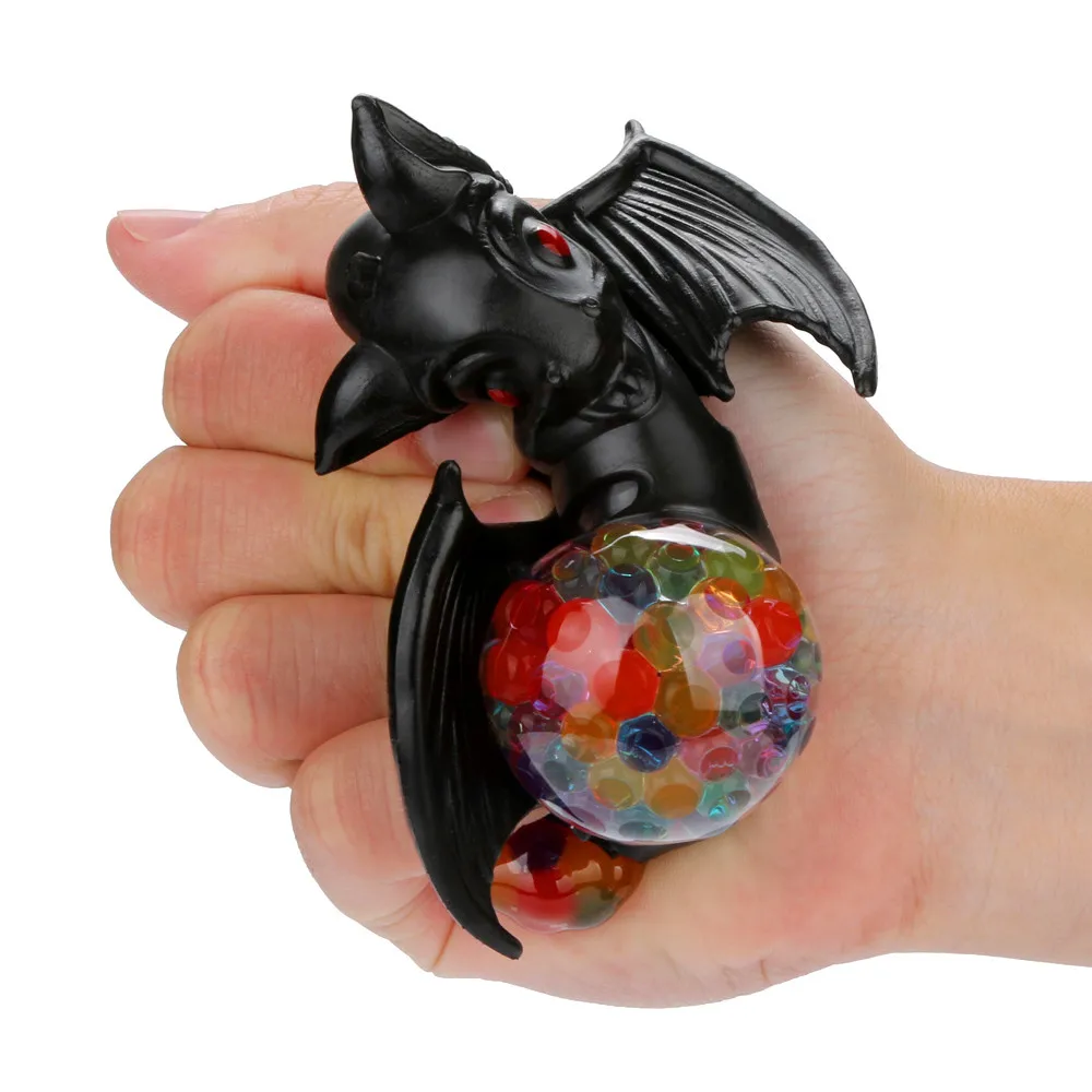 Сжимаемая мягкая губчатая бусина Радужный шар игрушка Сжимаемый мячик игрушка для снятия стресса игрушка «летучая мышь» Забавный подарок Z0226