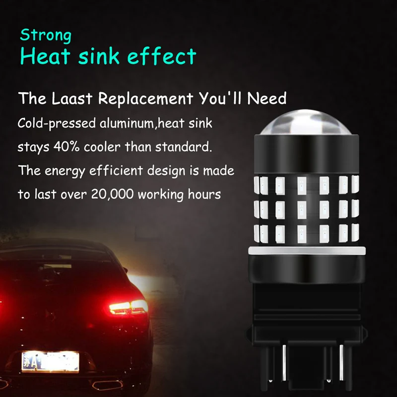 2 шт. 3157 3156 светодиодный высокой мощности 54 SMD 3014 Светодиодный желтый указатель