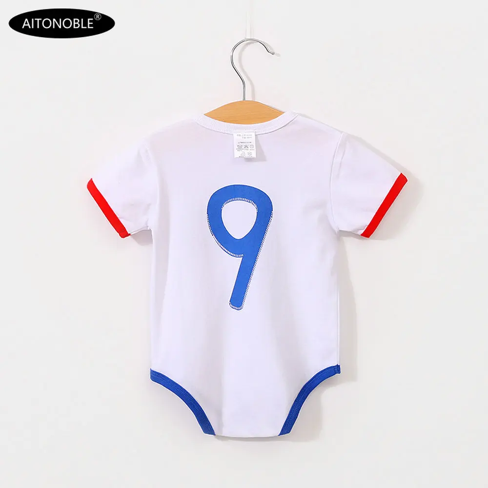 White-no 9 Aitonoble летний детский комбинезон, хлопок, трикотаж, короткий рукав, Одежда для новорожденных, комбинезоны, Одежда для младенцев - Цвет: White-no 9