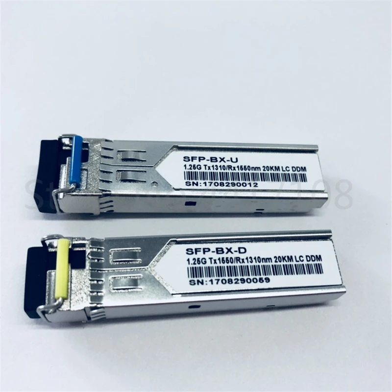 

1.25Gb/s 20km LC fiber sfp hot pluggable module BiDi 1310nm/1550nm 20km WDM SFP Module LC switch Compatible